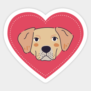 My Labrador is my Valentine Sticker